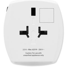 Adaptador universal de viaje con puertos USB | Lado 4 | 15 x 15