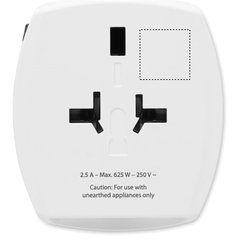 Adaptador universal de viaje con puertos USB | Lado 4 | 15 x 15