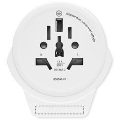 Adaptador de Viaje a Europa con USB | Frontal | 30 x 5