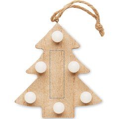 Adorno Árbol Madera con LEDs | Frontal | 12 x 40