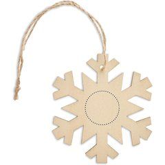 Adorno Copo de Nieve de Madera | Trasero | 25 x 25