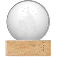 Adorno de cristal de Navidad con luz LED | Lado 1 | 40 x 10