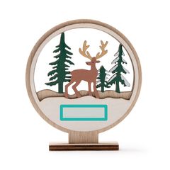 Adorno navideño de madera con base | ZONA1 | 50 x 15
