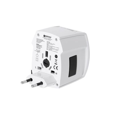 Adaptador de viaje universal USB y Tipo C