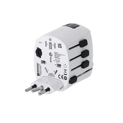 Adaptador enchufe universal compacto para viaje