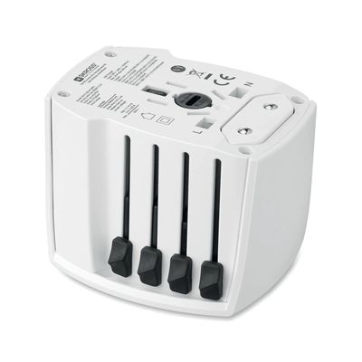 Adaptador universal de viaje con puertos USB