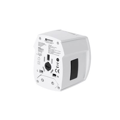Adaptador de viaje universal USB y Tipo C