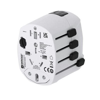 Adaptador enchufe universal compacto para viaje