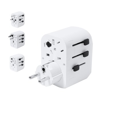 Adaptador de enchufes compacto