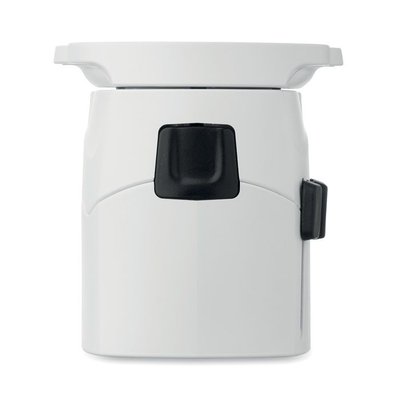 Adaptador universal con USB conexión a tierra y 3 polos