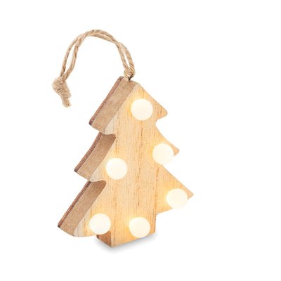 Adorno Árbol Madera con LEDs