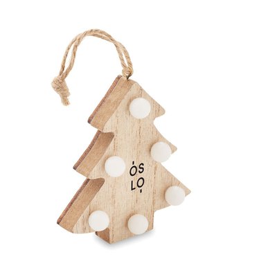 Adorno Árbol Madera con LEDs