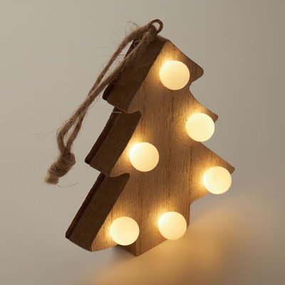 Adorno Árbol Madera con LEDs