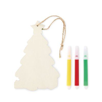 Adorno de madera para árbol de Navidad