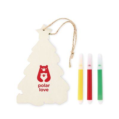 Adorno de madera para árbol de Navidad
