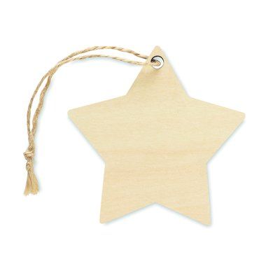 Adorno Navidad Estrella Madera