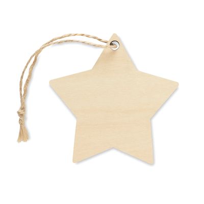 Adorno Navidad Estrella Madera
