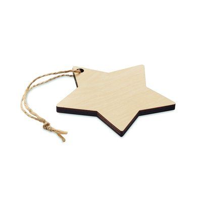 Adorno Navidad Estrella Madera