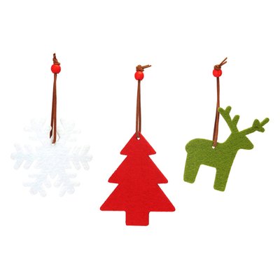 Adorno navideño de fieltro