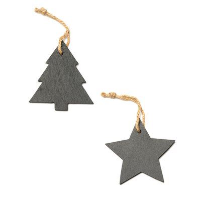 Adorno navideño de pizarra