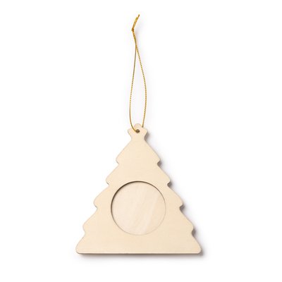 Adorno navideño portafotos de madera Arbol