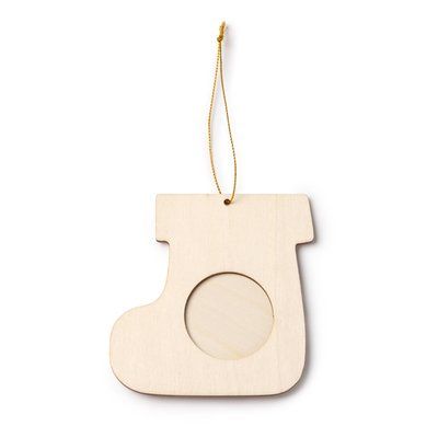 Adorno navideño portafotos de madera BOTA Talla Única Adulto