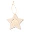 Adorno navideño portafotos de madera ESTRELLA Talla Única Adulto