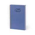 Agenda 2025 de suave polipiel con espiral Azul