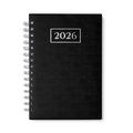 Agenda A5 con anillas y tapas acolchadas Negro Talla Única Adulto
