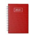 Agenda A5 con anillas y tapas acolchadas Rojo Talla Única Adulto