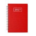 Agenda A5 con anillas y tapas acolchadas Rojo