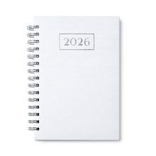 Agenda A5 con anillas y tapas acolchadas Blanco Talla Única Adulto