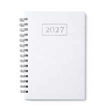 Agenda A5 con anillas y tapas acolchadas Blanco