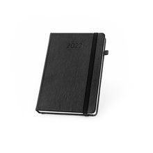 Agenda A5 en PU con plan diario Negro