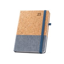 Agenda A5 tapas de lino y corcho Azul