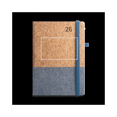 Agenda A5 tapas de lino y corcho | Delantera superior | 100 x 60