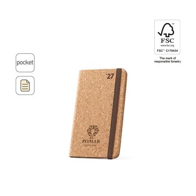 Agenda de bolsillo de corcho