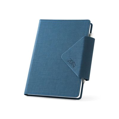 Agenda A5 cierre magnético y soporte para bolígrafo Azul