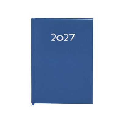 Agenda tamaño B5 Diseño página día y marcapágina Azul