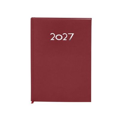 Agenda tamaño B5 Diseño página día y marcapágina Roj