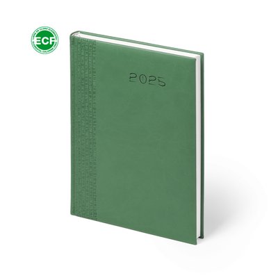 Agenda 2025 de polipiel con banda decorativa