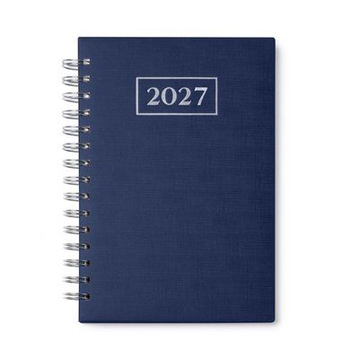 Agenda A5 con anillas y tapas acolchadas Marino