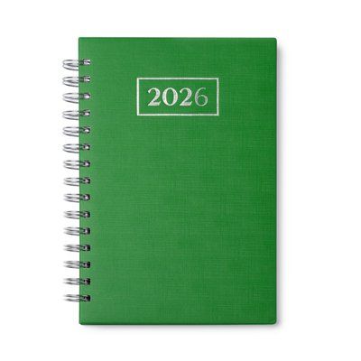 Agenda A5 con anillas y tapas acolchadas Verde Helecho Talla Única Adulto