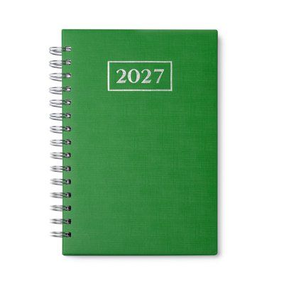 Agenda A5 con anillas y tapas acolchadas Verde Helecho