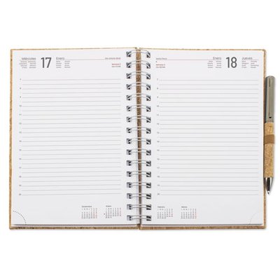Agenda A5 Corcho con Espiral