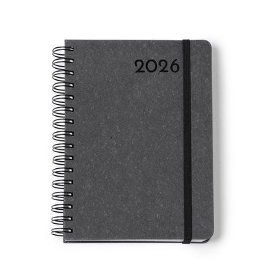 Agenda con anillas tamaño A5 Negro TALLA ÚNICA ADULTO
