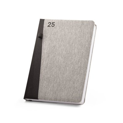 Agenda B5 con portalápices Gris