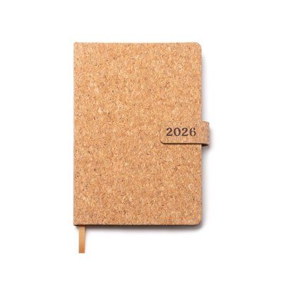 Agenda día A5 de corcho con cubierta magnética Crudo Talla Única Adulto