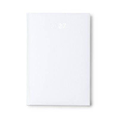 Agenda dia A5 con cubierta acolchada Blanco