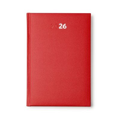 Agenda dia A5 con cubierta acolchada Rojo Talla Única Adulto